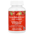 California Gold Nutrition, „Gummiology®“ B komplekso guminukai su vitaminais B6 ir B12, folatais ir biotinu, braškių skonio, 45 vegetariški guminukai